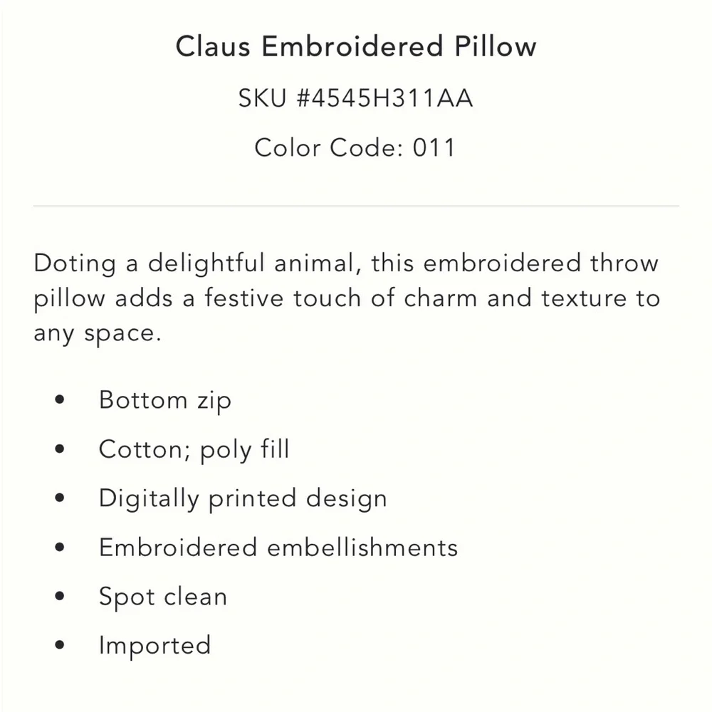 Anthropologie Holiday Cheetah pillow‎ collectible